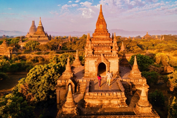 Mystical pagodas of Bagan in Myanmar