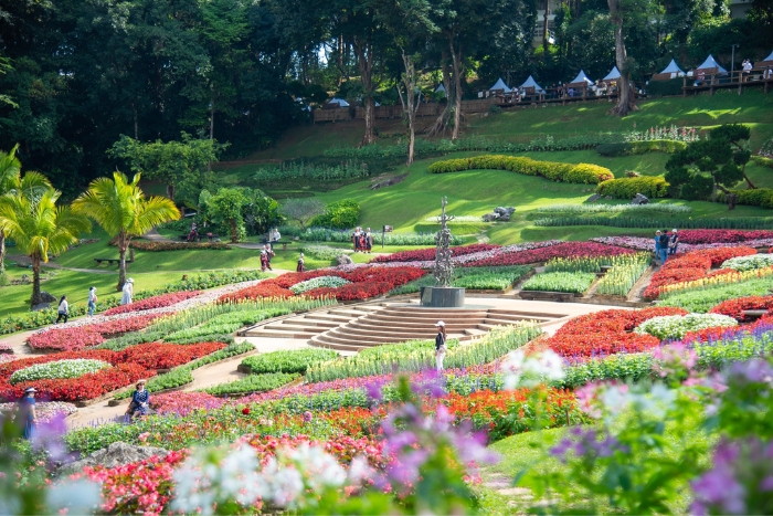 Peaceful stroll through Mae Fah Luang Garden in northern Thailand a hidden gem on any Thailand Laos 2 week itinerary