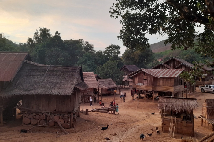 Traditional life in Khmu village during our Thailand Laos 2 week itinerary through remote areas