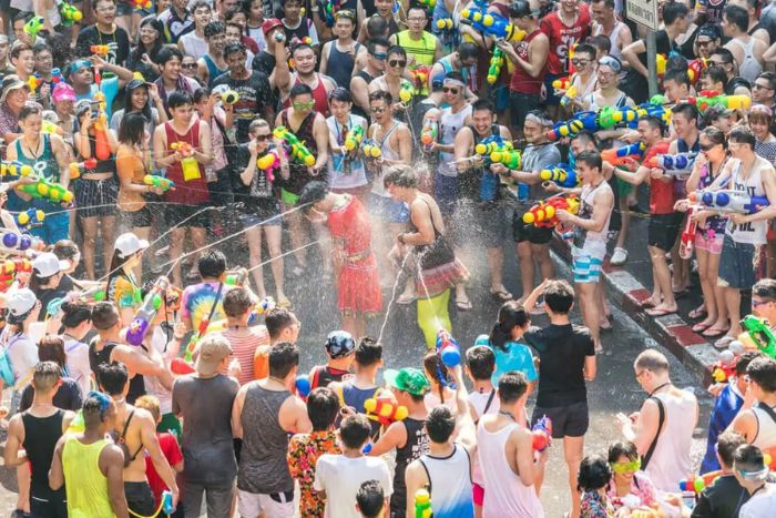 The main event in Thailand in April is Songkran
