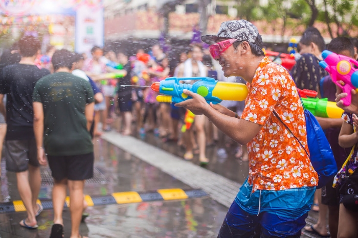 What do people do during Songkran ?