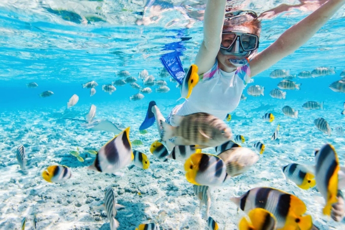 Snorkeling in Koh Phang Nga is one of the best activities for children in southern Thailand