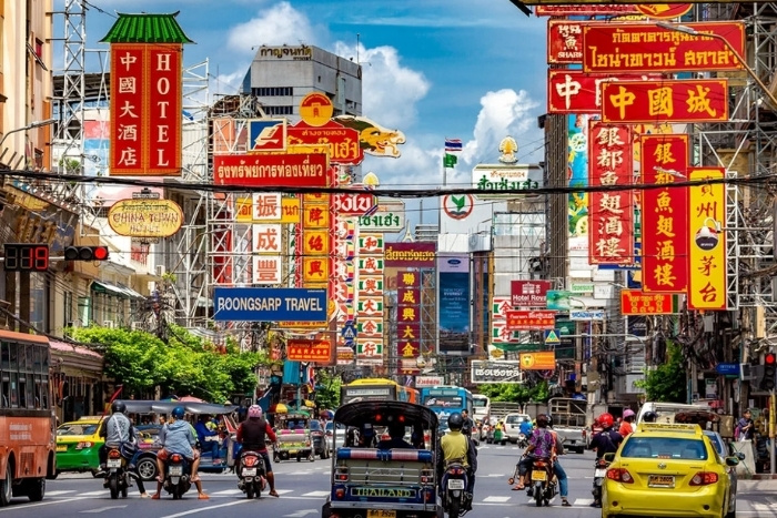 Walking through Chinatown