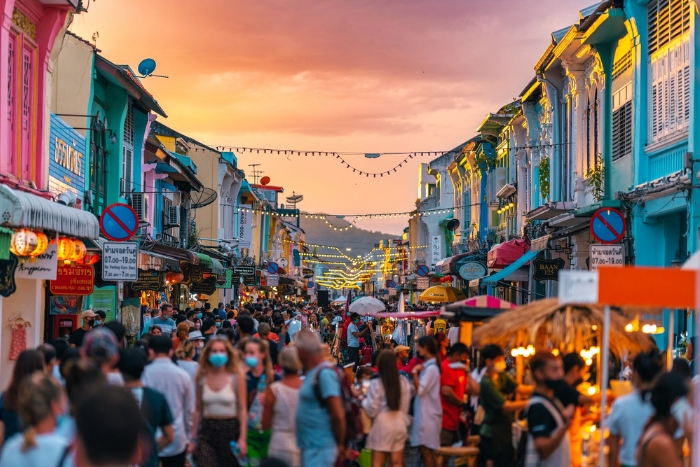 Exploring lively night atmosphere in Phuket Old Town