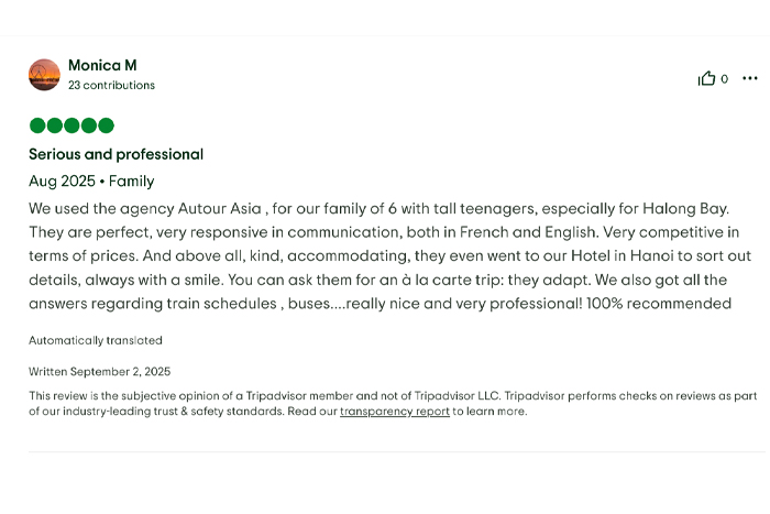 Traveler reviews of Autour Asia on Tripadvisor