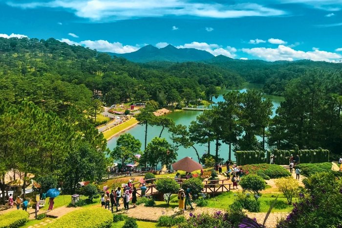 Enjoying the cool scenery of Love Valley in Da Lat