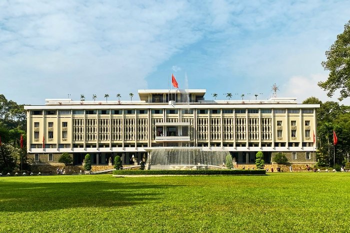 Exploring Reunification Palace in Southern Vietnam in April