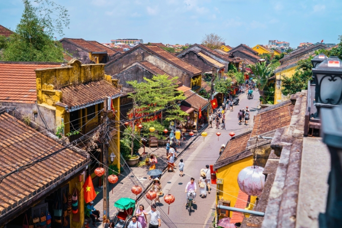 Exploring Hoi An’s colorful streets at an easy pace