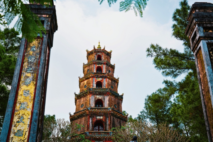 Stopping at Thien Mu Pagoda along the Perfume River