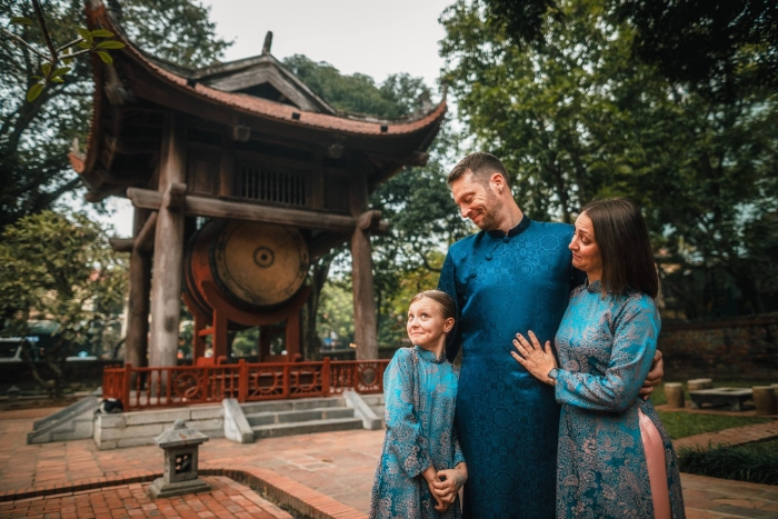 Temple of Literature is must visit for families in Vietnam with kids
