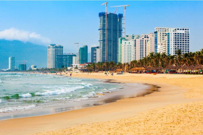 My Khe Beach is a famous destination during 2 weeks in Central Vietnam itinerary