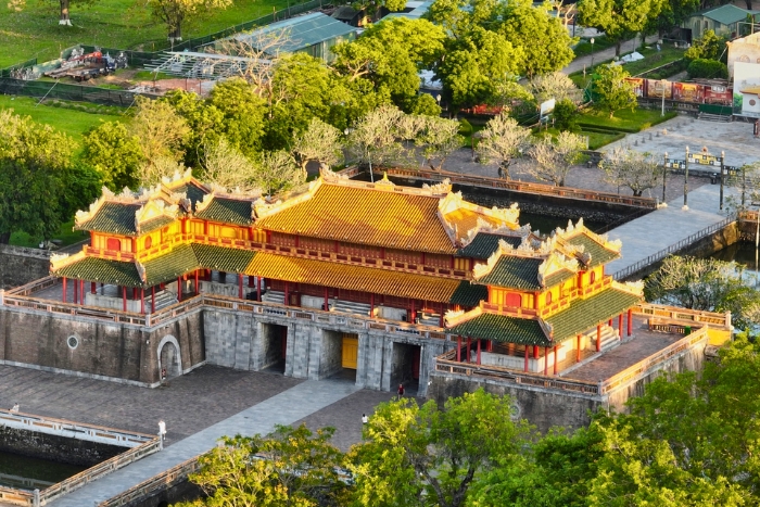 Exploring Hue’s Imperial Citadel during my solo female travel Vietnam January journey