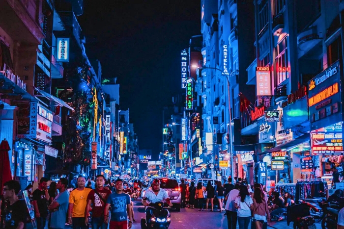 A glimpse of Saigon’s nightlife from the vibrant Bùi Viện Walking Street