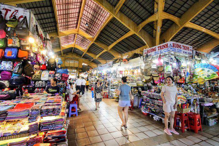 Bustling Ben Thanh Market in Ho Chi Minh City