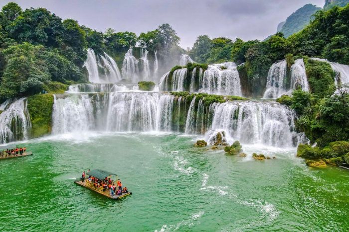 Majestic landscape at Ban Gioc Waterfall