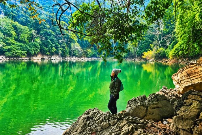 Admire the serenity of the Fairy Pond in the heart of nature