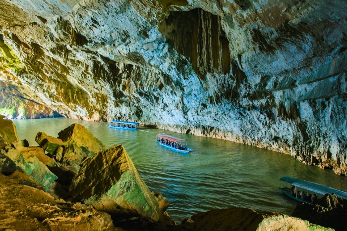 Explore Puong Cave and admire its spectacular formations