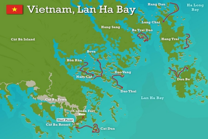 Location of Lan Ha Bay 