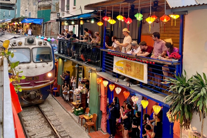 Enjoying a coffee on Hanoi’s Train Street is an experience like no other