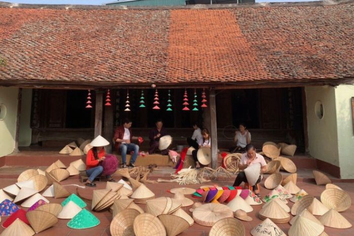 Traditional conical hats in Chuong Village
