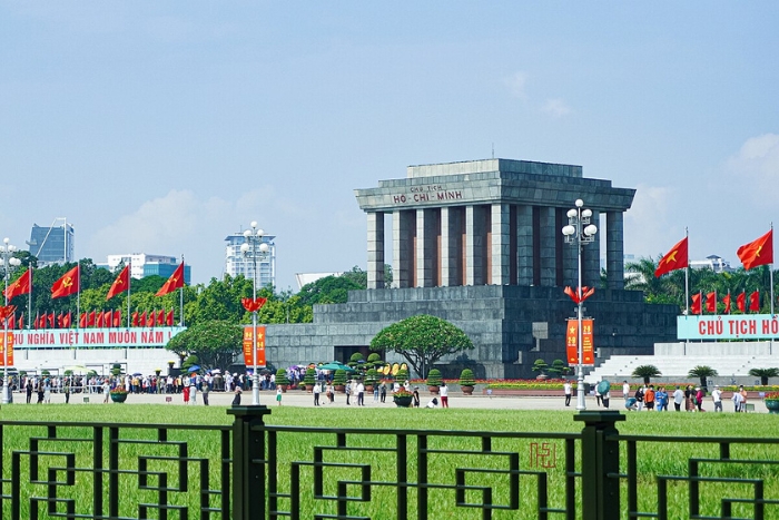 Visiting the Ho Chi Minh Mausoleum during a stay in Hanoi
