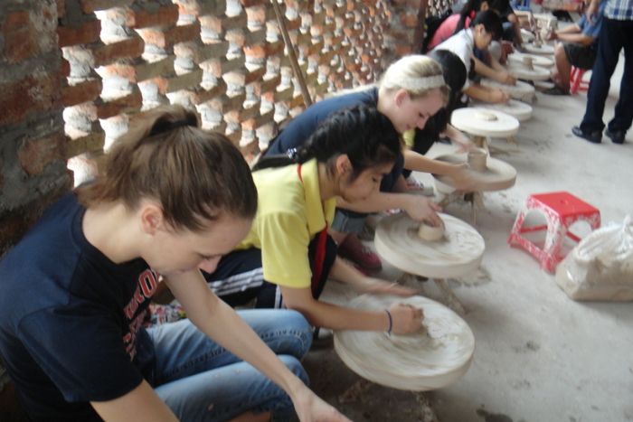 Pottery-making experience in Bat Trang village