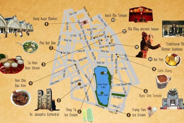 Travel Map - Old Quarter Hanoi 
