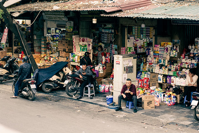 Life in Hanoi's old quarter.