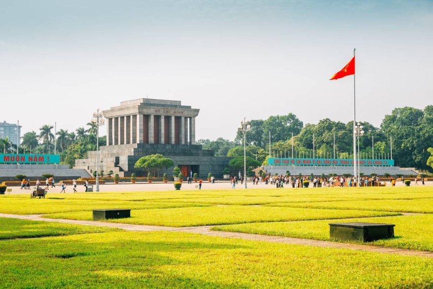 Ho Chi Minh Mausoleum in Ba Dinh square