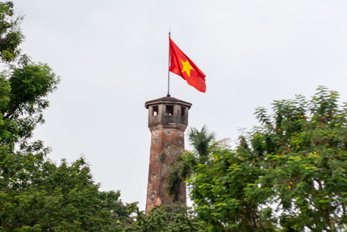 Ancient flag pole of Thang Long Citadel