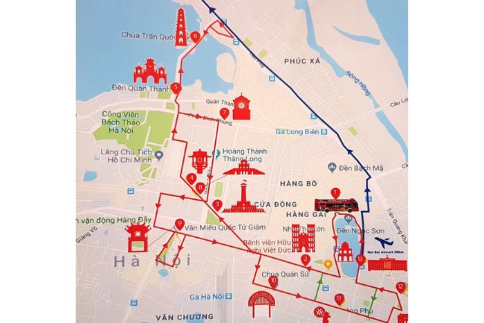 Hanoi tourist map