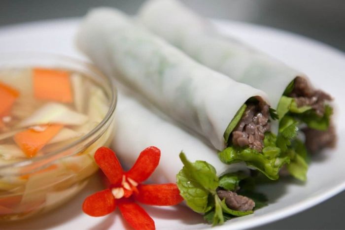 Pho cuon is a unique dish to try