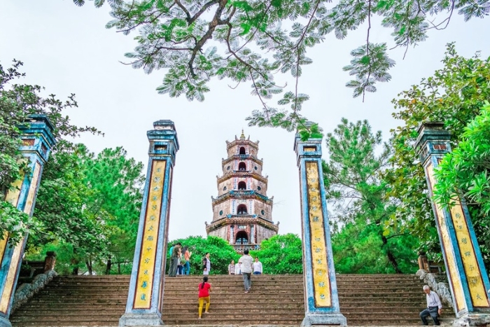 Moment of serenity at Thien Mu Pagoda