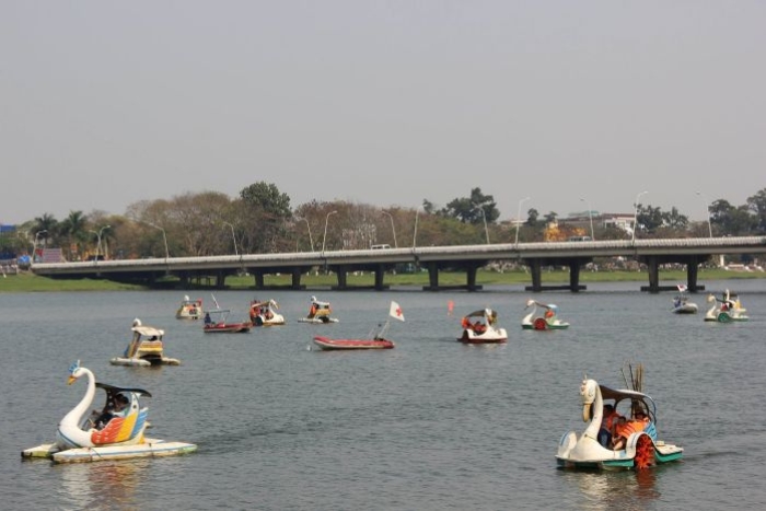 Pedaling Ducks on Perfume River