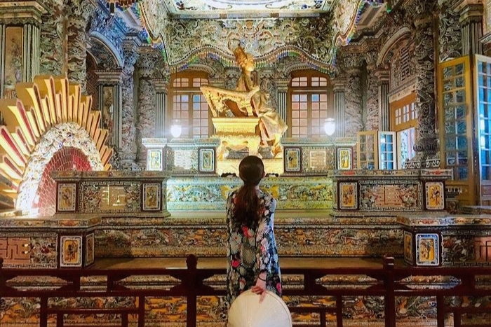 Visit to the Khai Dinh Tomb during the rainy season