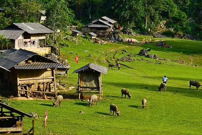 Hang Tau, a primitive Hmong village in Ta Xua, Son La province