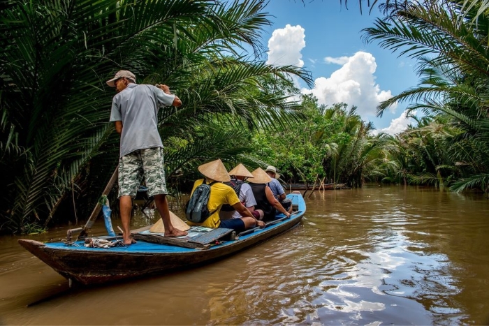 One day in Mekong delta Vietnam