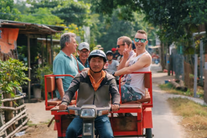 Motorized cart, new experience in 2-day Mekong Delta's itinerary