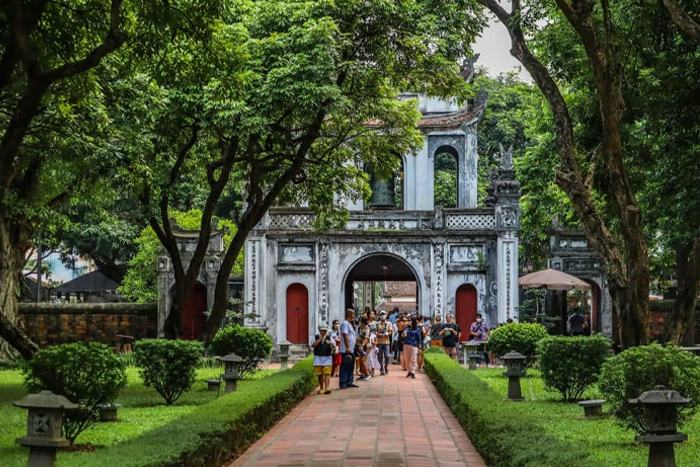 Visit the Temple of Literature in Hanoi