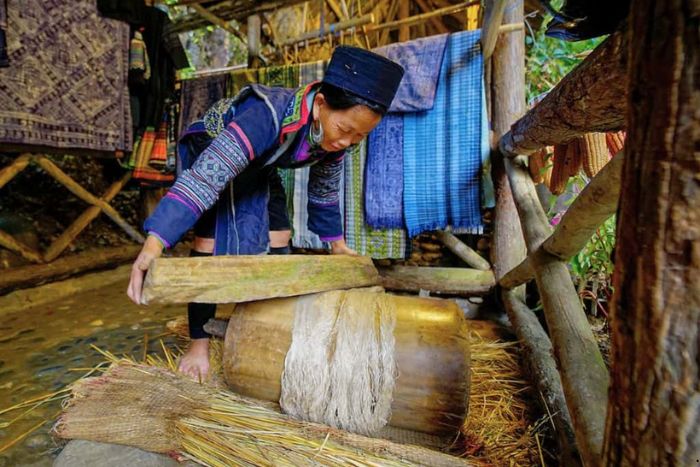 Ethnic group in the Cat Cat village in Sapa