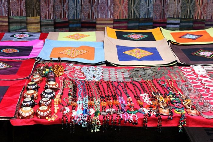 Brocade products, accessories, and jewelry are some of the most unique souvenirs from Sapa