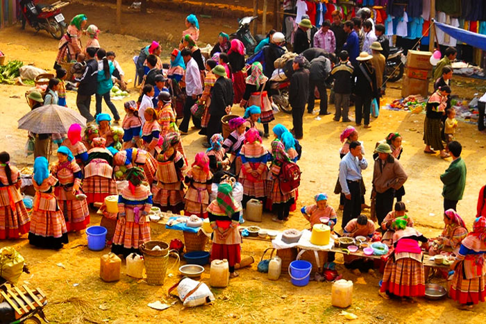 The local market in Sapa