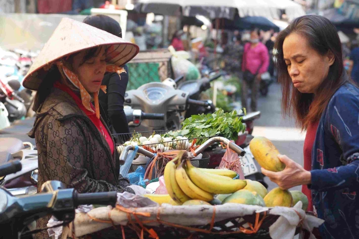 Local market in the heart of Hanoi, Vietnam