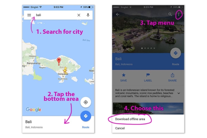 Save data by using Google Maps offline