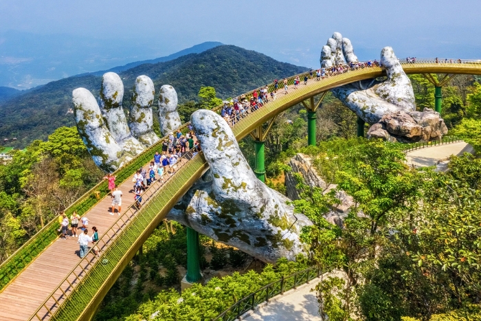 Golden bridge in Ba Na Hills