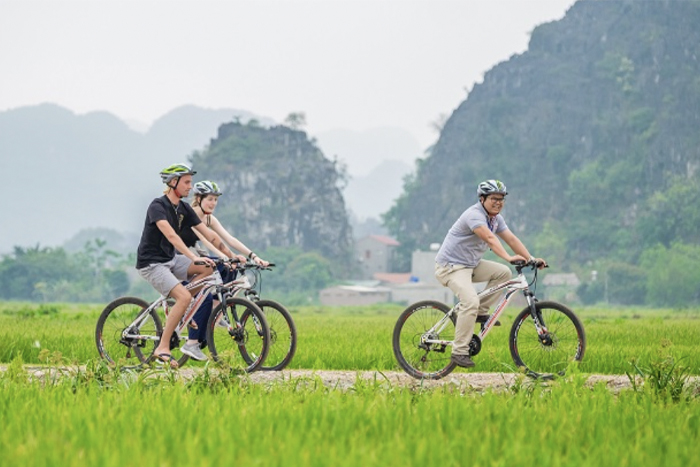 Cycling in Ninh Binh Vietnam