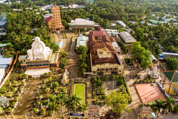 Vinh Trang Pagoda during the 14-day itinerary in Southern Vietnam