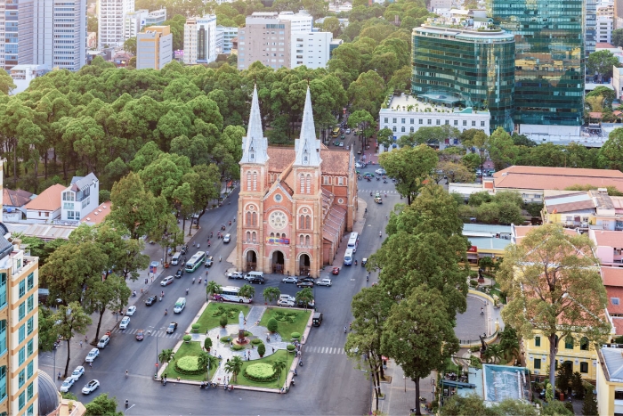 Combined Tour Vietnam Cambodia: Notre-Dame Cathedral, a symbol of Ho Chi Minh City