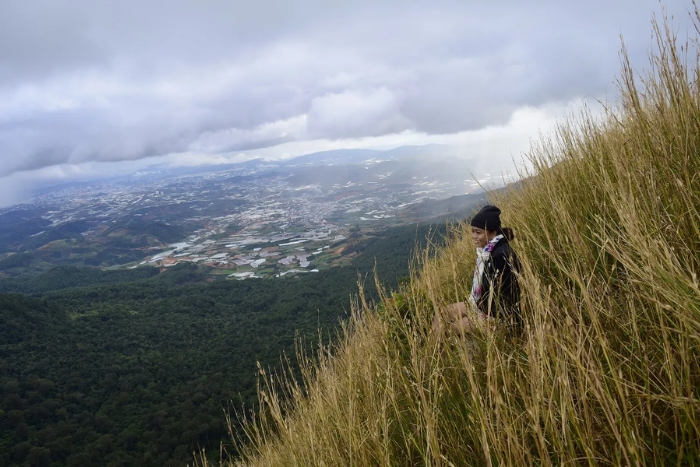 A breathtaking panorama from the top of Lang Biang Mountain