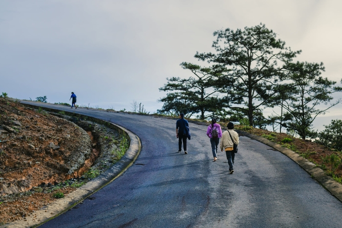Hiking trail to Pinhatt Peak in Dalat